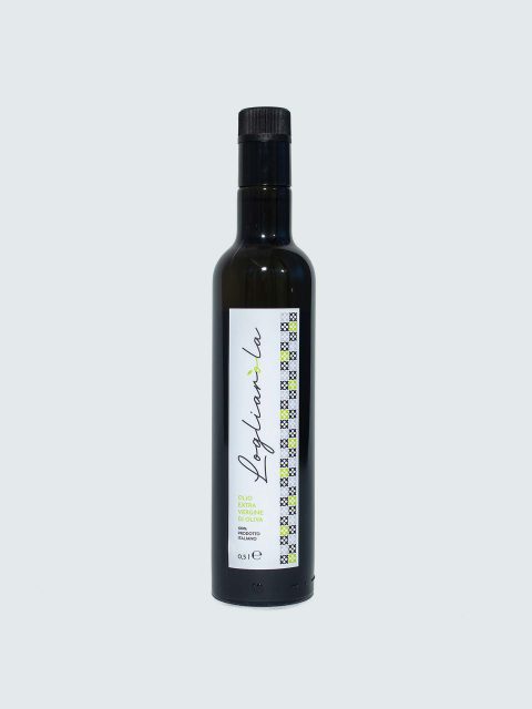 Bottiglia di olio evo da mezzo litro